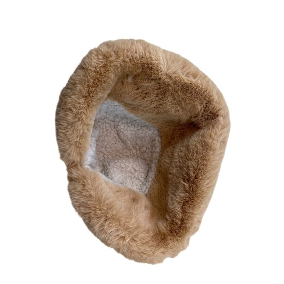 Vintage Rust Hat With Faux Fur Trim & Sherpa Lining - Picture 6 of 7